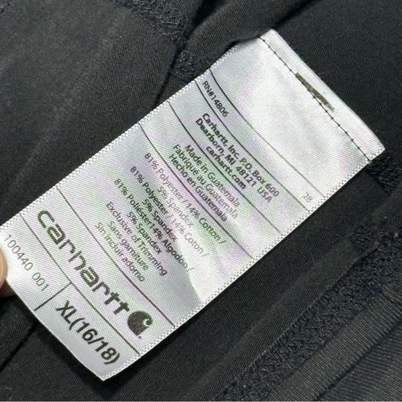 Carhartt Force Sweatshirt Womens Medium Black 1/4 Zip Pullover - Picture 4 of 9